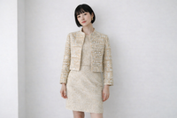 custom jacket with embroidery and faux mirror work