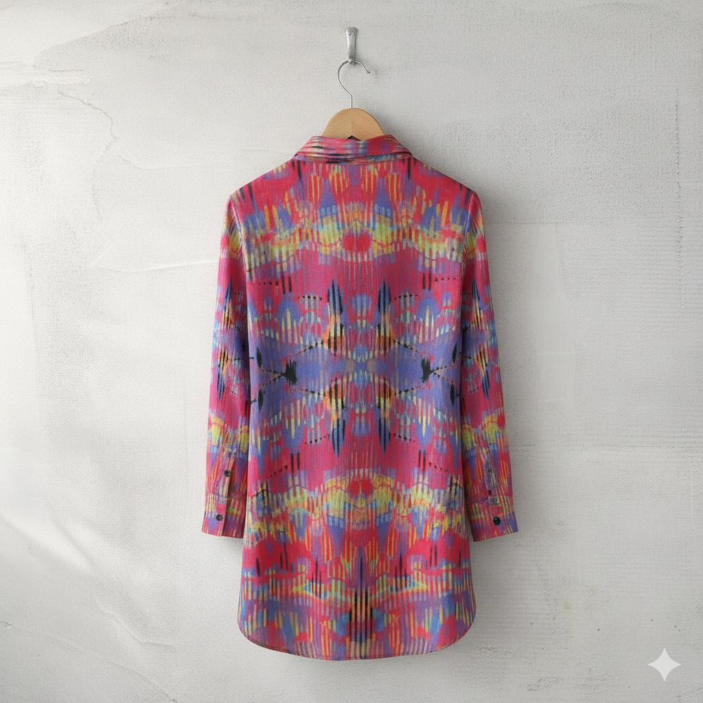 Women’s Mirage Shirt Dress – Custom-Designed Art Print Fashion