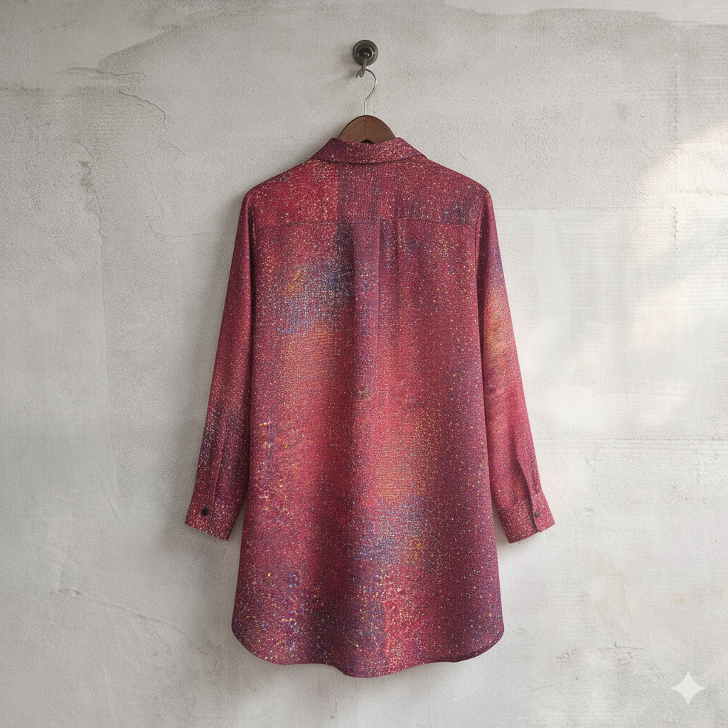 Womens Dark Pink Shirt Dress