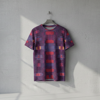 Men's Deep Violet Crimson Red Digital Block Cotton T shirt