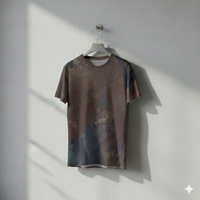 Men's Dark Bronze Weathered Black Texture Cotton T-shirt