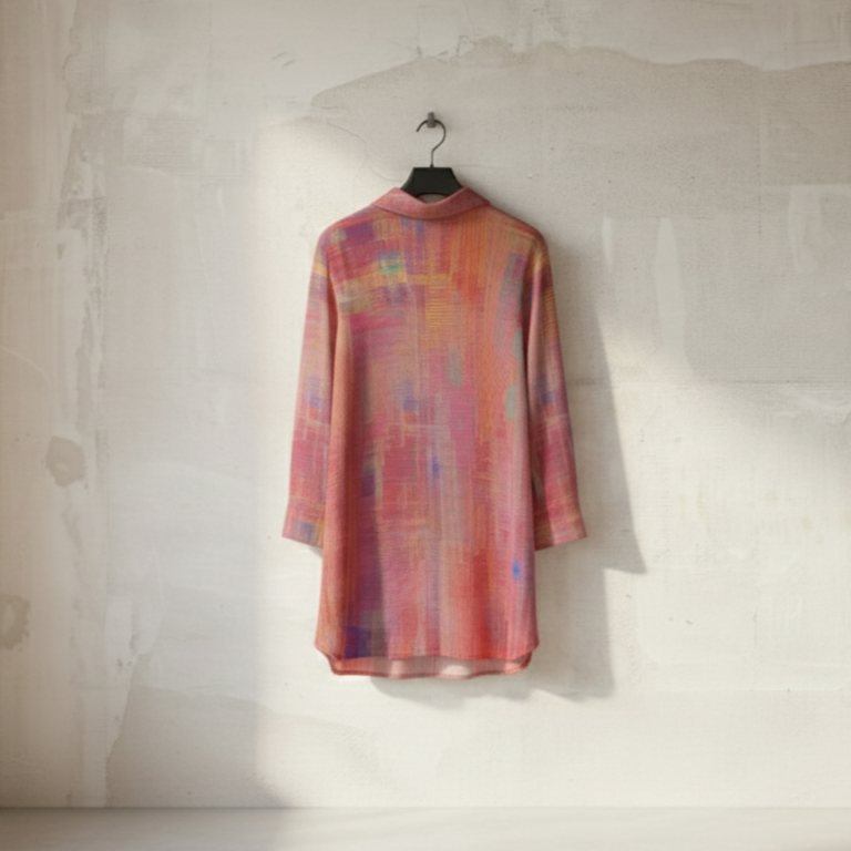 Women’s Grid dress shirt – Custom-Designed Art Print Fashion