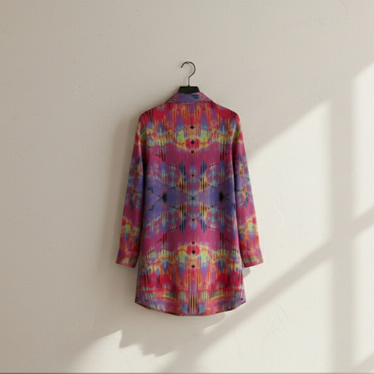 Women’s Mirage Shirt Dress – Custom-Designed Art Print Fashion