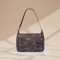 Women's Blue Golden Abstract Messenger Bag
