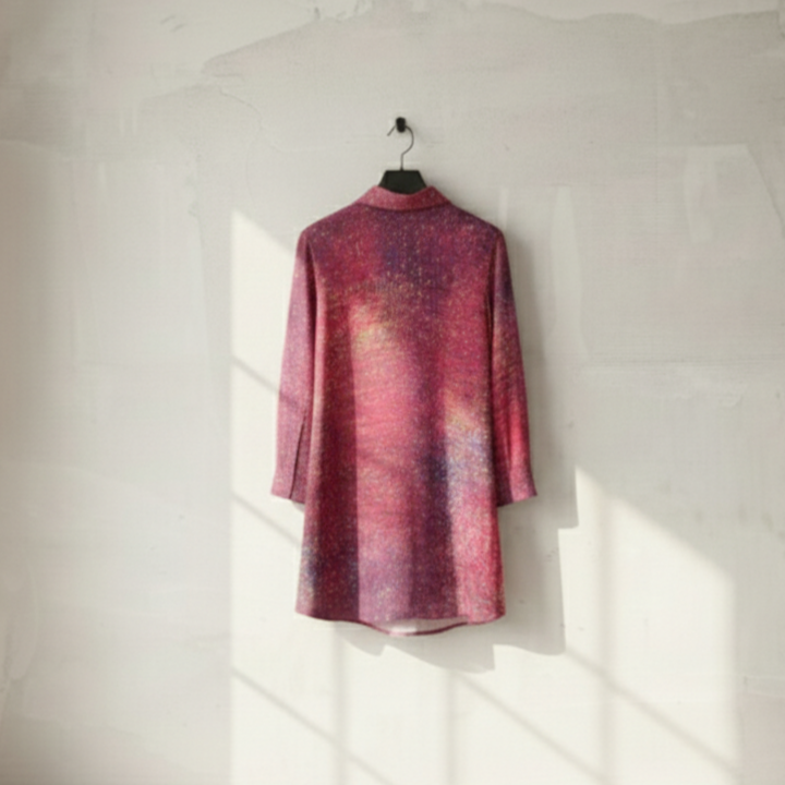 Womens Dark Pink Shirt Dress