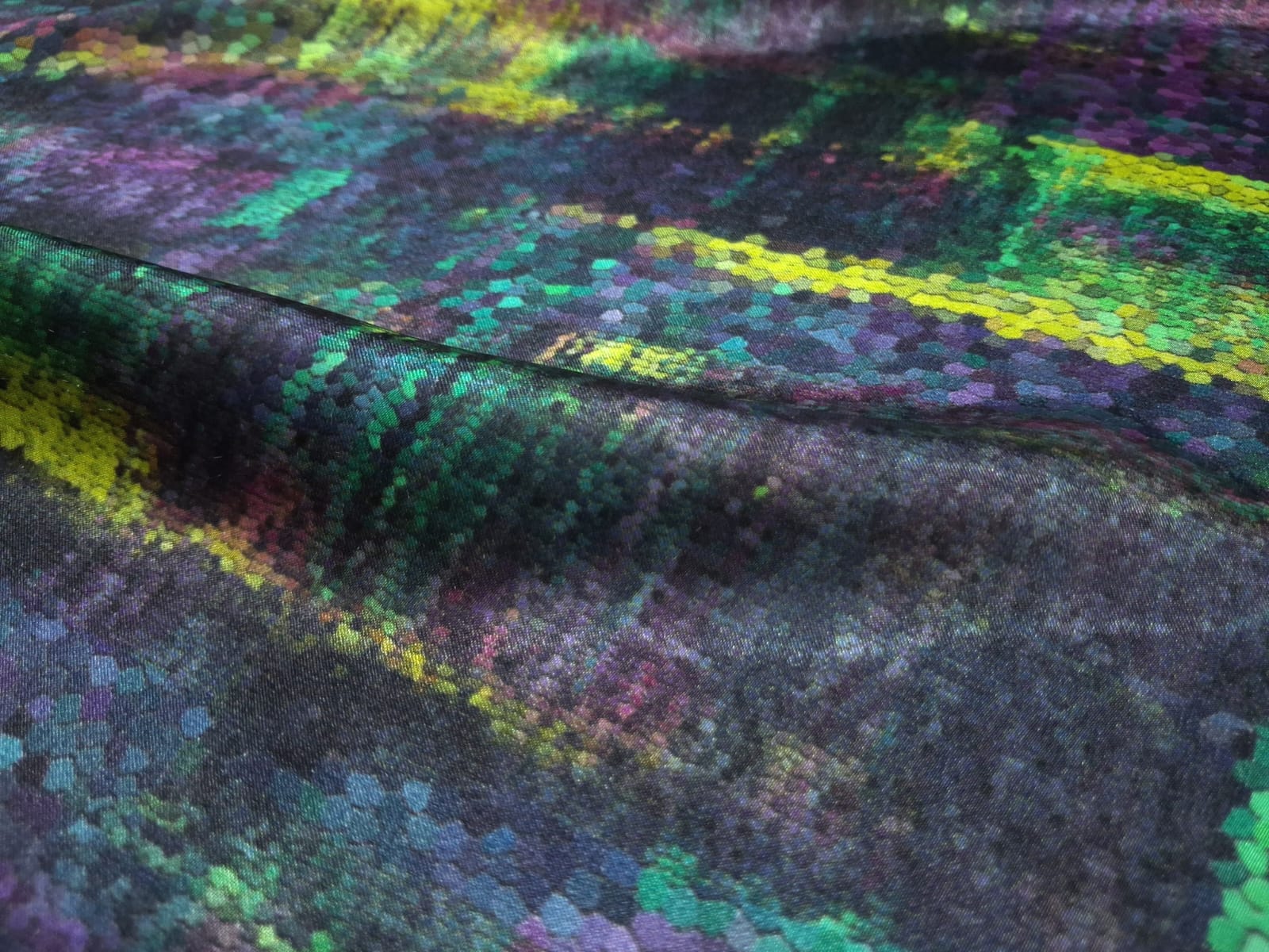 Cosmic Pixels On Modal Satin