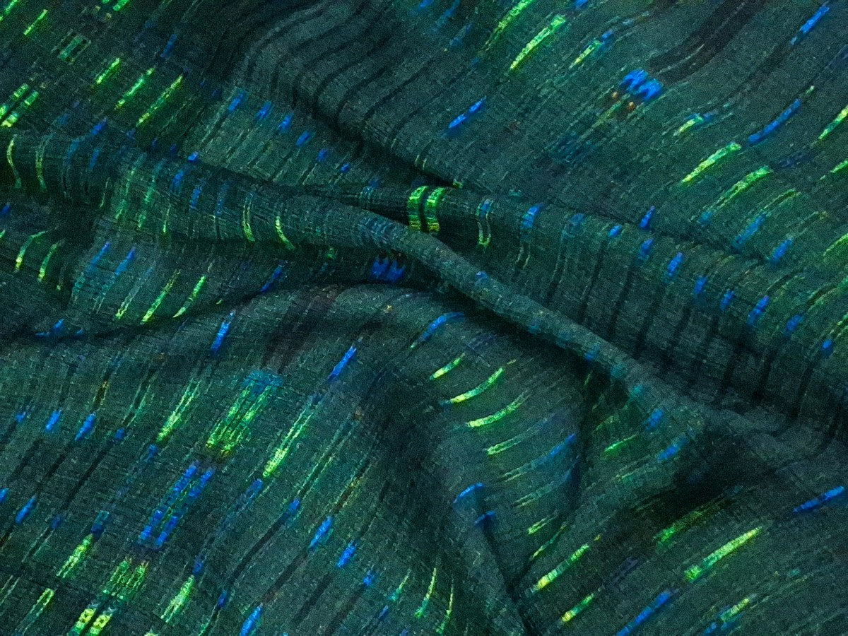 Aurora Signals on Crinkled Viscose Crepe