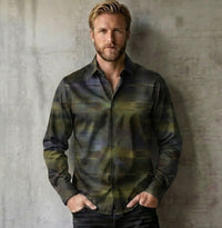 Men’s Custom Shirt in Olive Green Cotton Sateen