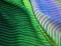 GREEN CASCADE ON Crinkled Viscose Crepe