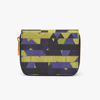 1313. Women's Geometric Fusion Bifold Zipper Wallet