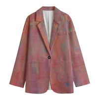 Aurora spectrum All-Over Print Women's Leisure Blazer | 245GSM Cotton