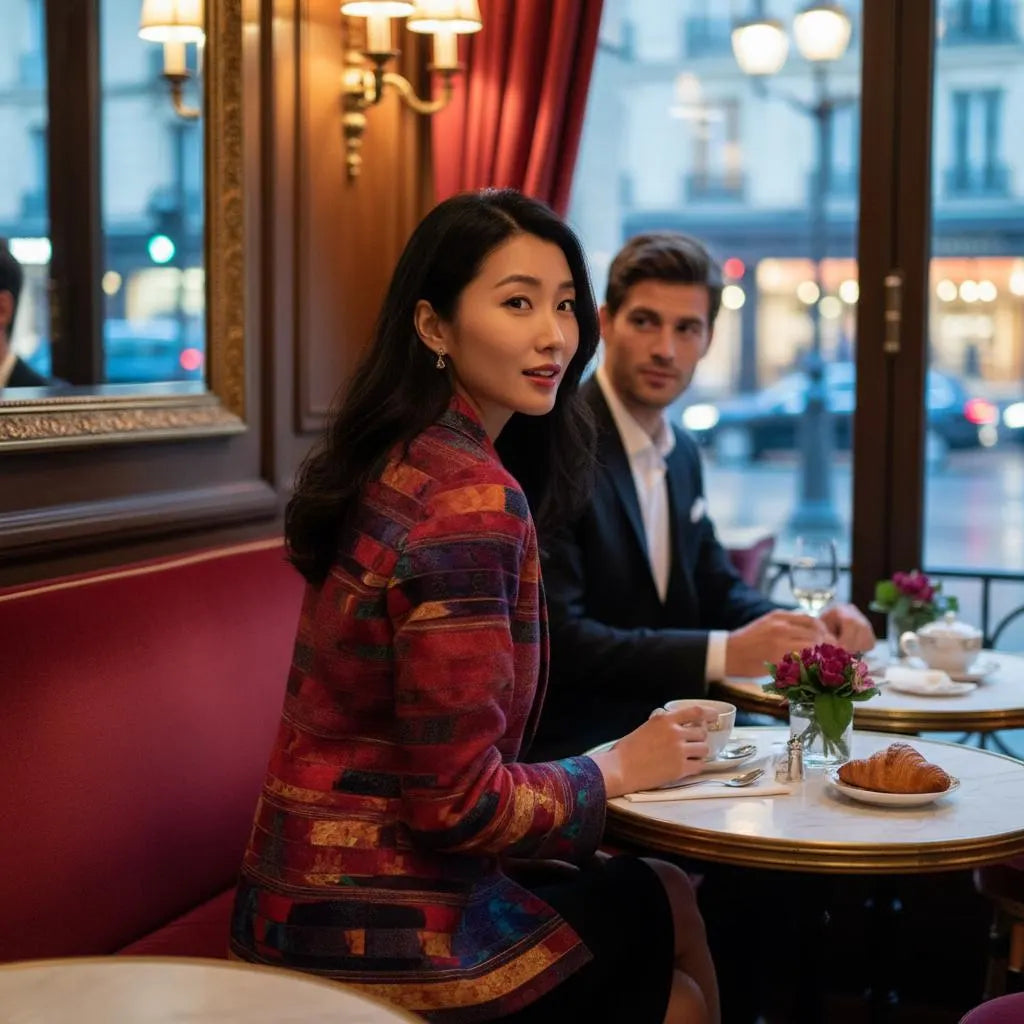 Redshift Cotton Blazer for Women | Abstract Art Jacket | Colorful Printed Blazer | Wearable Art Coat | 245GSM Designer Blazer