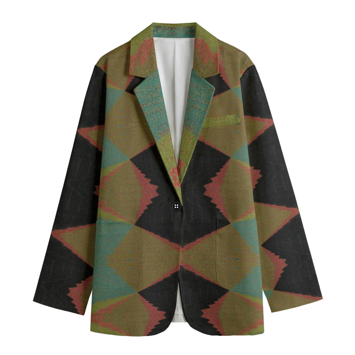 Intersections All-Over Print Women's Leisure Blazer | 245GSM Cotton