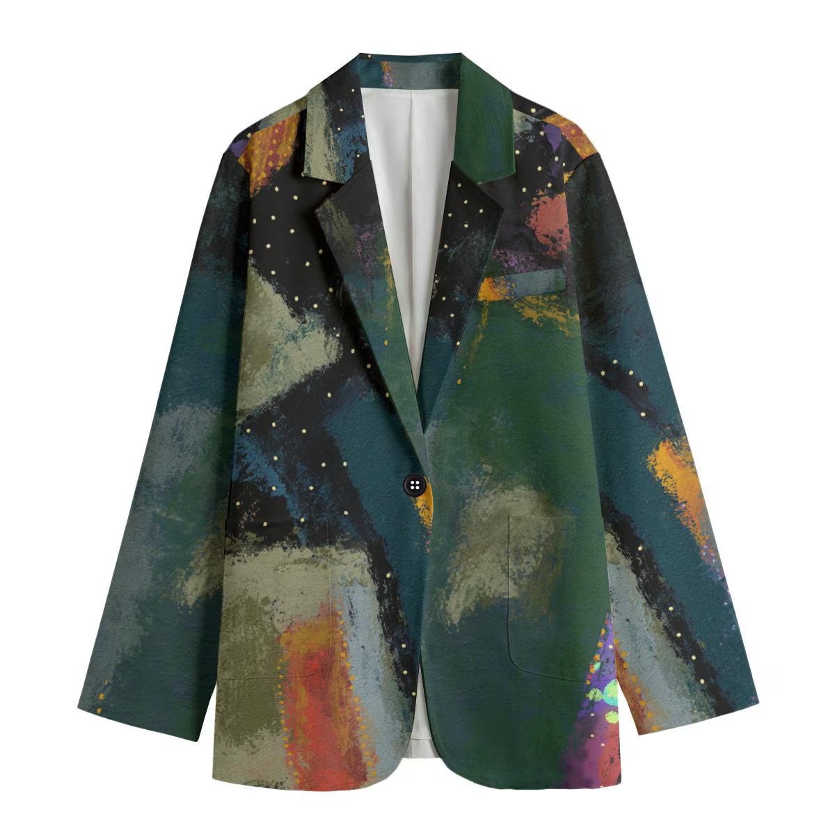 STARRY NIGHT All-Over Print Women's Leisure Blazer | 245GSM Cotton