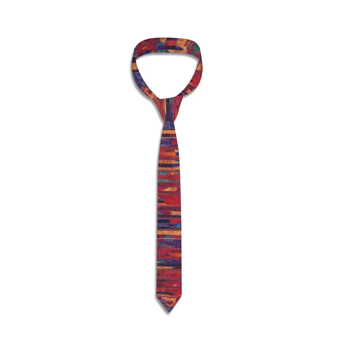 Red Blue Crimson Strokes Unisex Tie