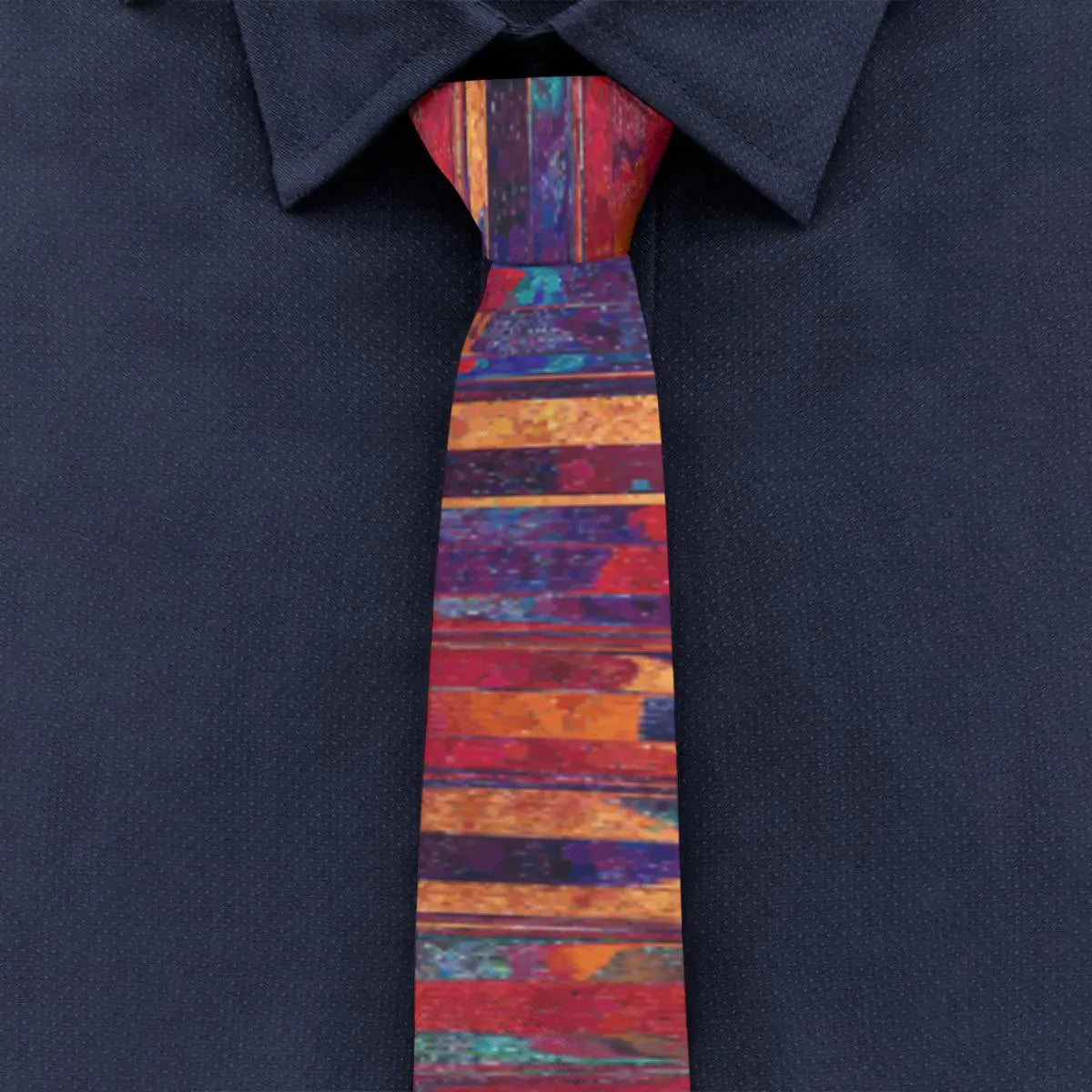Red Blue Crimson Strokes Unisex Tie