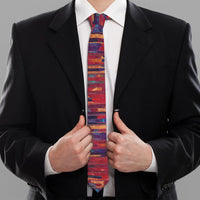 Red Blue Crimson Strokes Unisex Tie