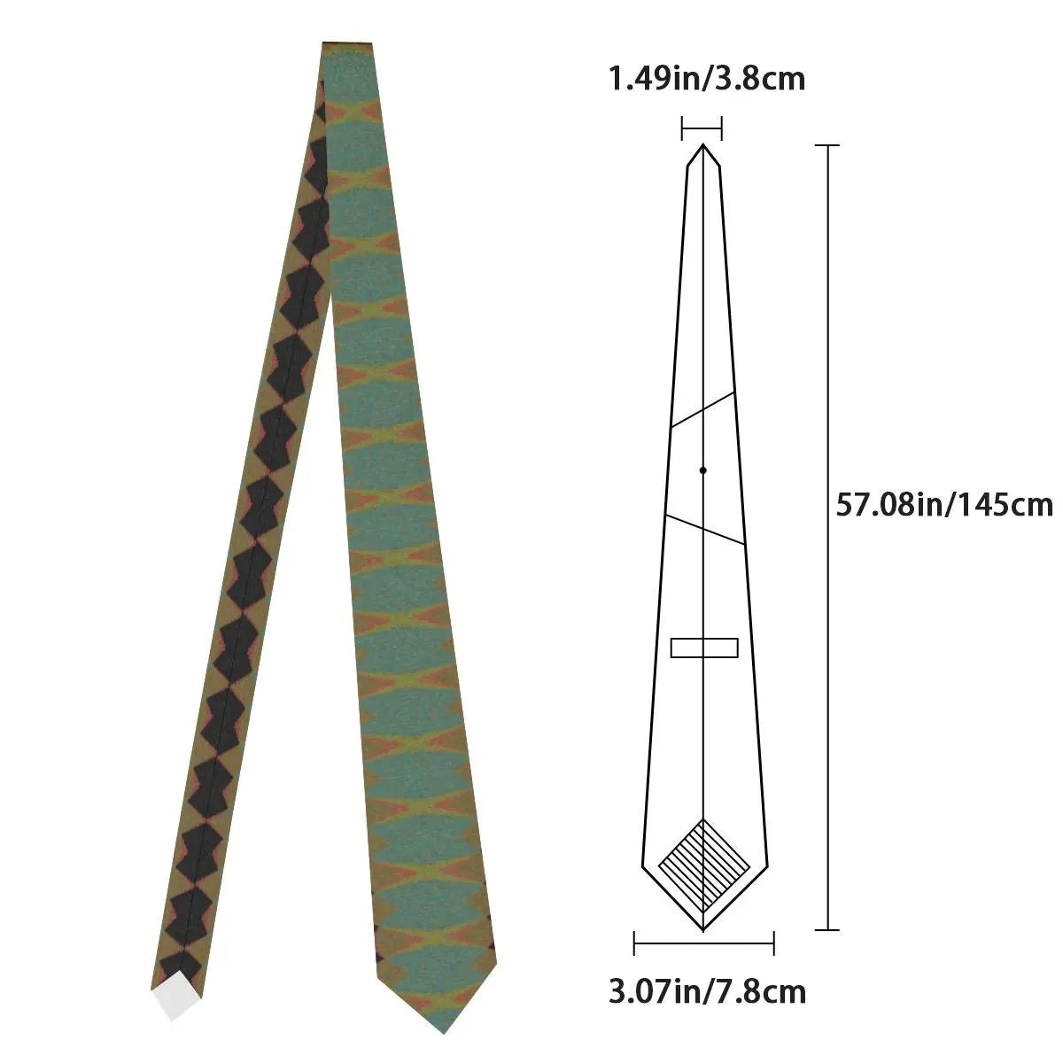 Green Verdant Echo Unisex Tie