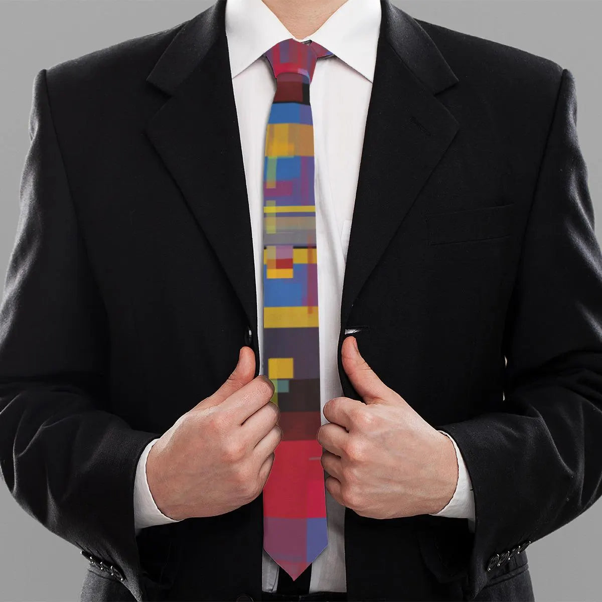 Multi-Coloured Chromatic Blocks Unisex Tie