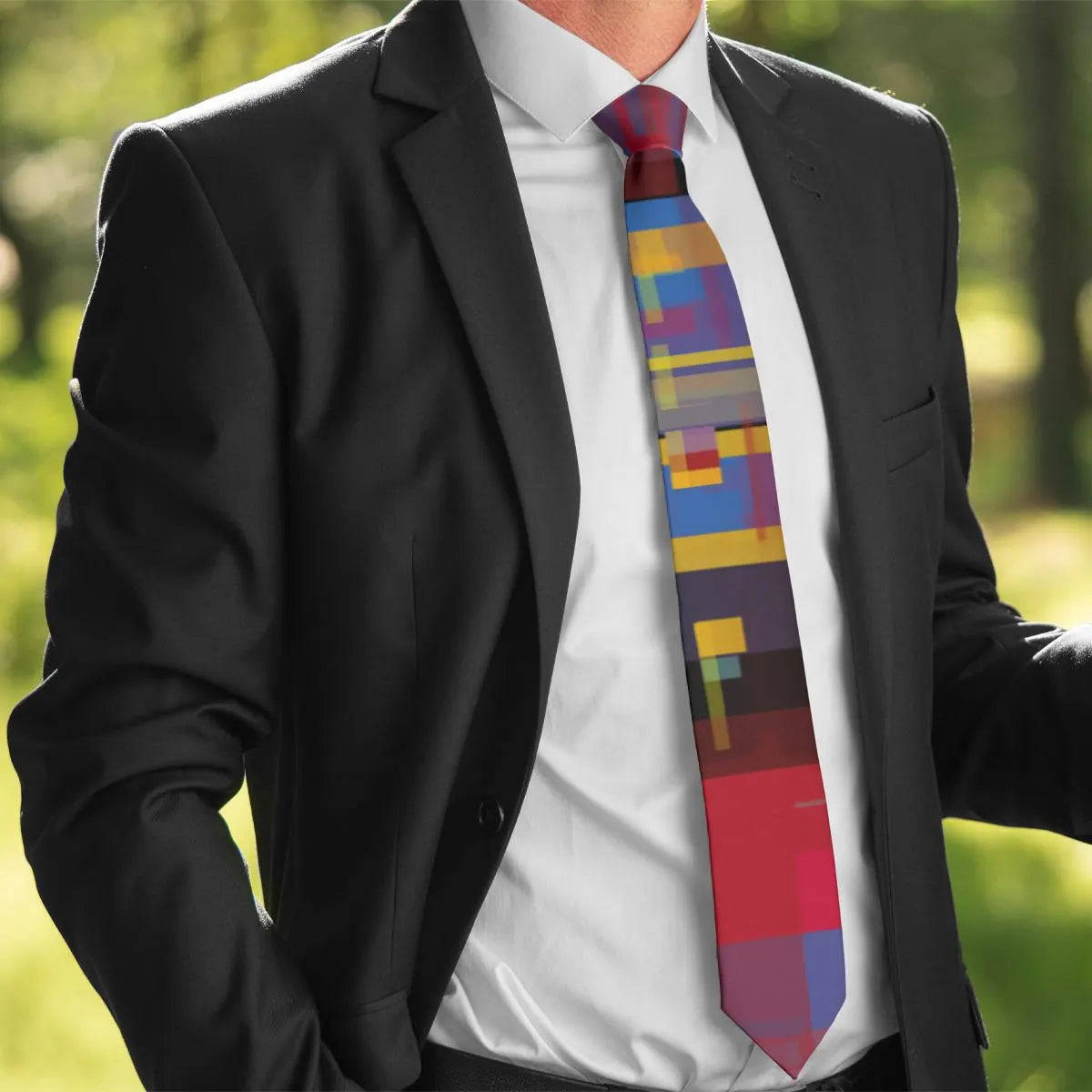 Multi-Coloured Chromatic Blocks Unisex Tie