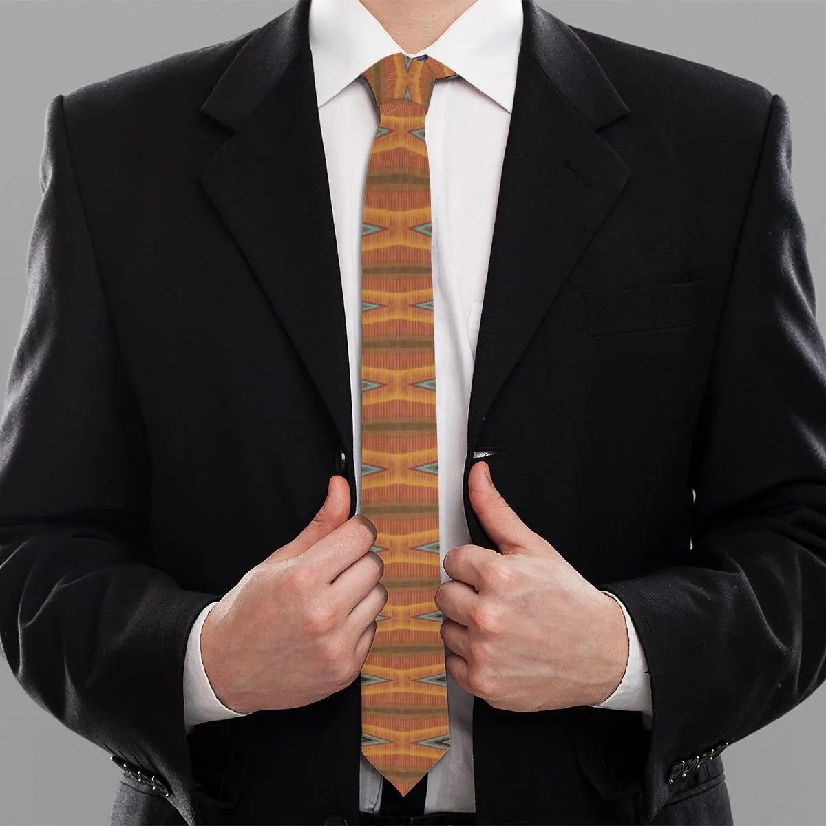 Orange Yellow Sunburst Spectrum Unisex Tie