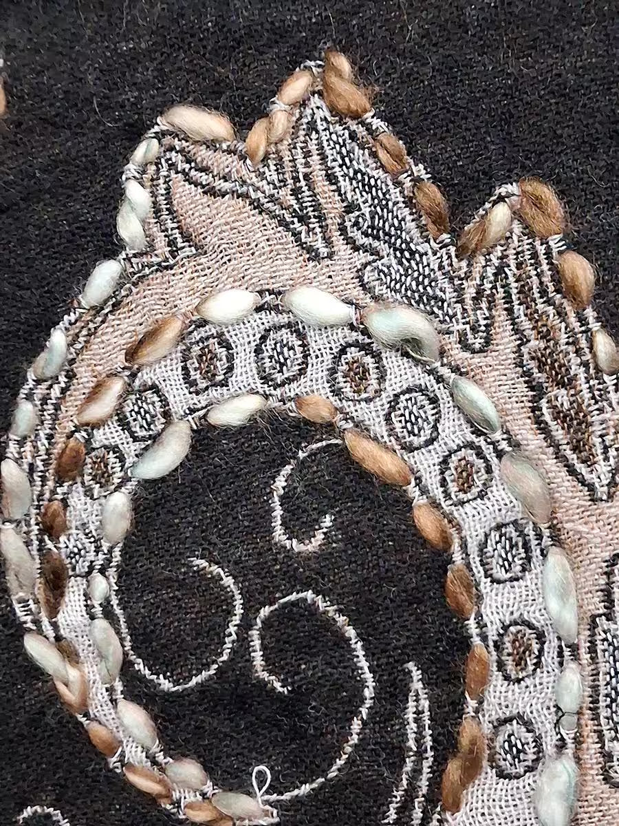 Elegant Black Paisley Embroidered Shawl with Intricate Floral Detailing