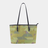 Women's Yellow Green Abstract Textured Geometric Pattern Tote Bag