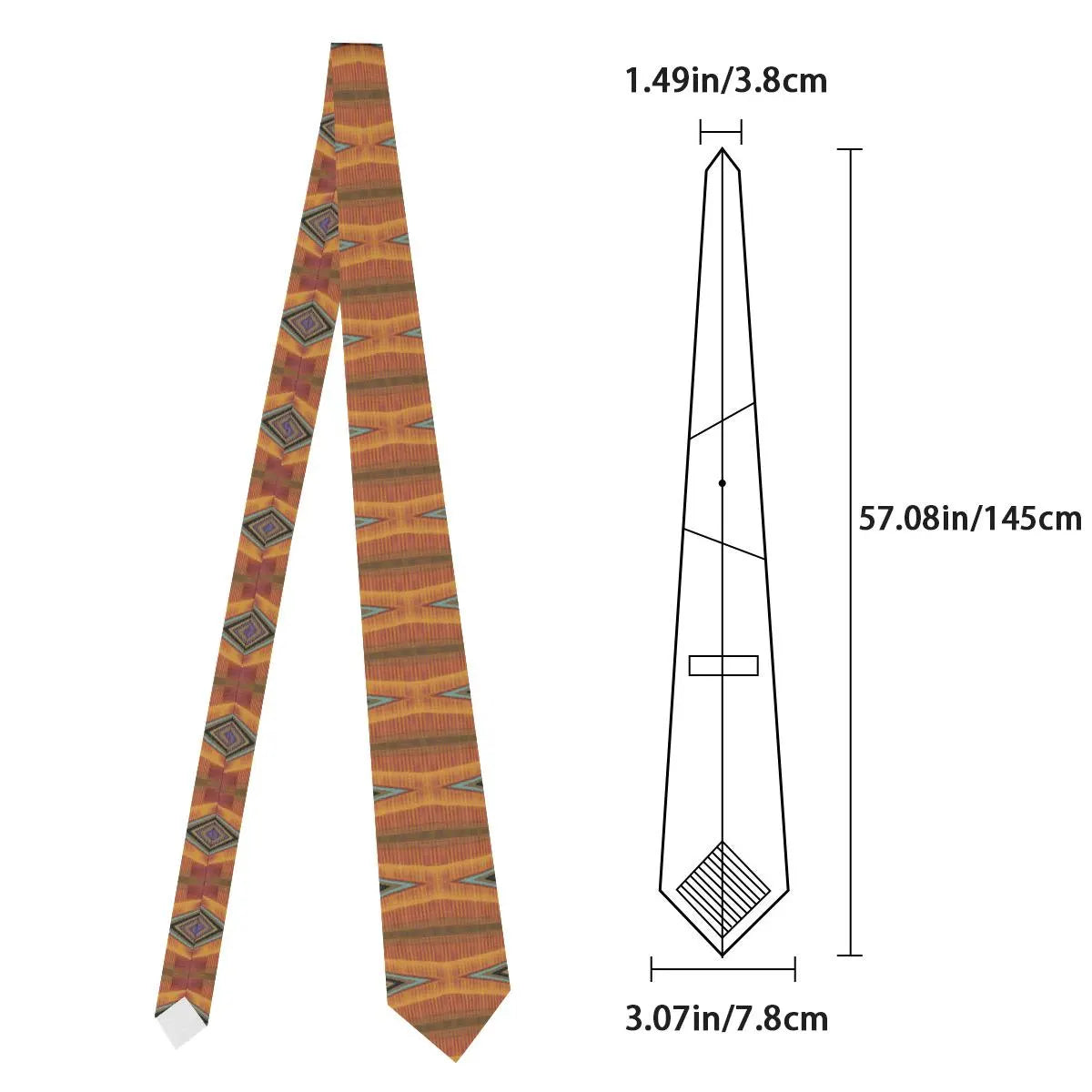 Orange Yellow Sunburst Spectrum Unisex Tie