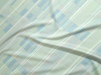 Cotton Sateen Fabric by the Yard | Digital Printed Cotton Sateen Dress Fabric | Cloud Plaid Print
