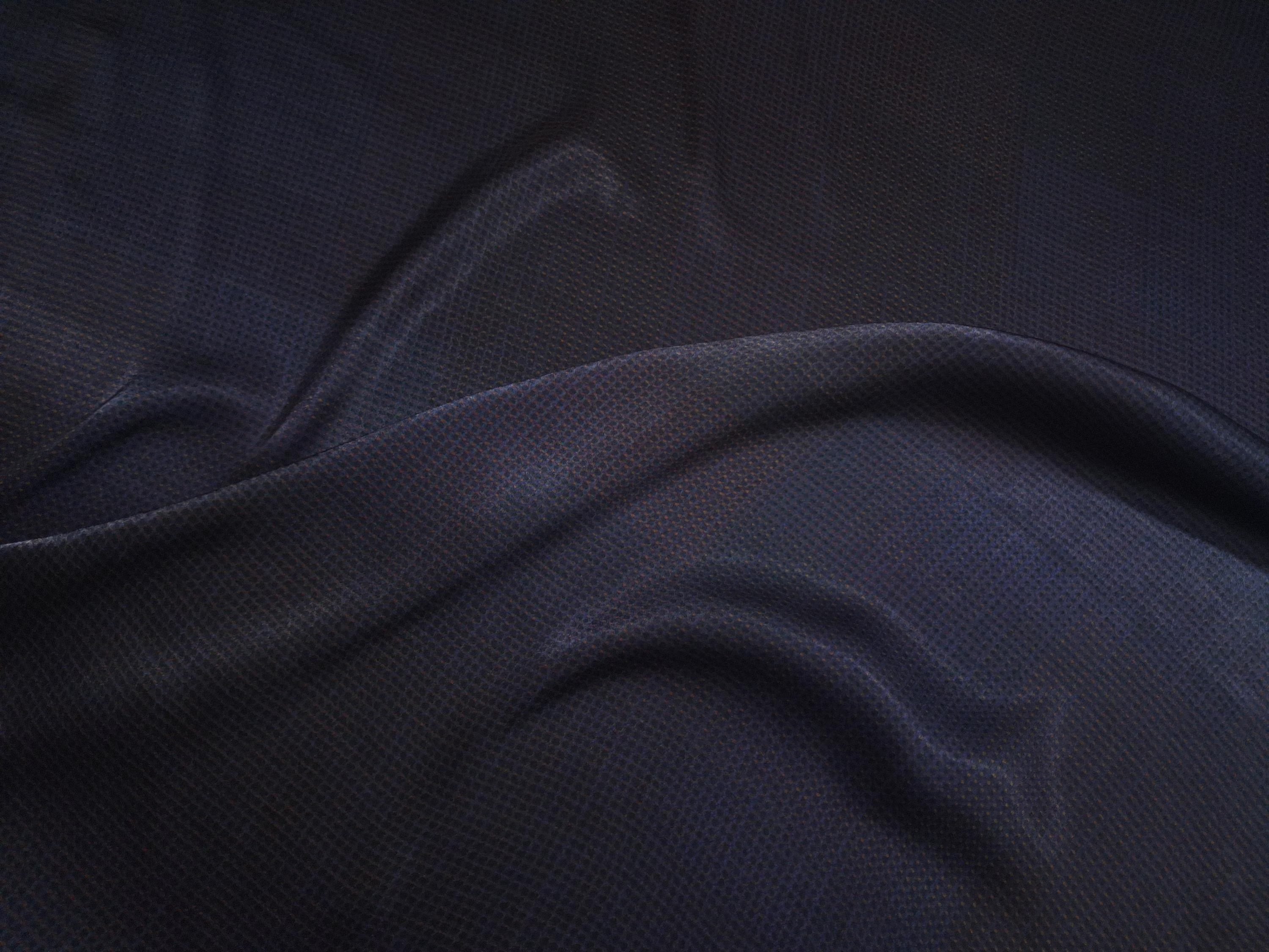 Modal Satin Fabric by the Yard | Digital Printed Modal Satin shirt Fabric | Blue Pebbles Print
