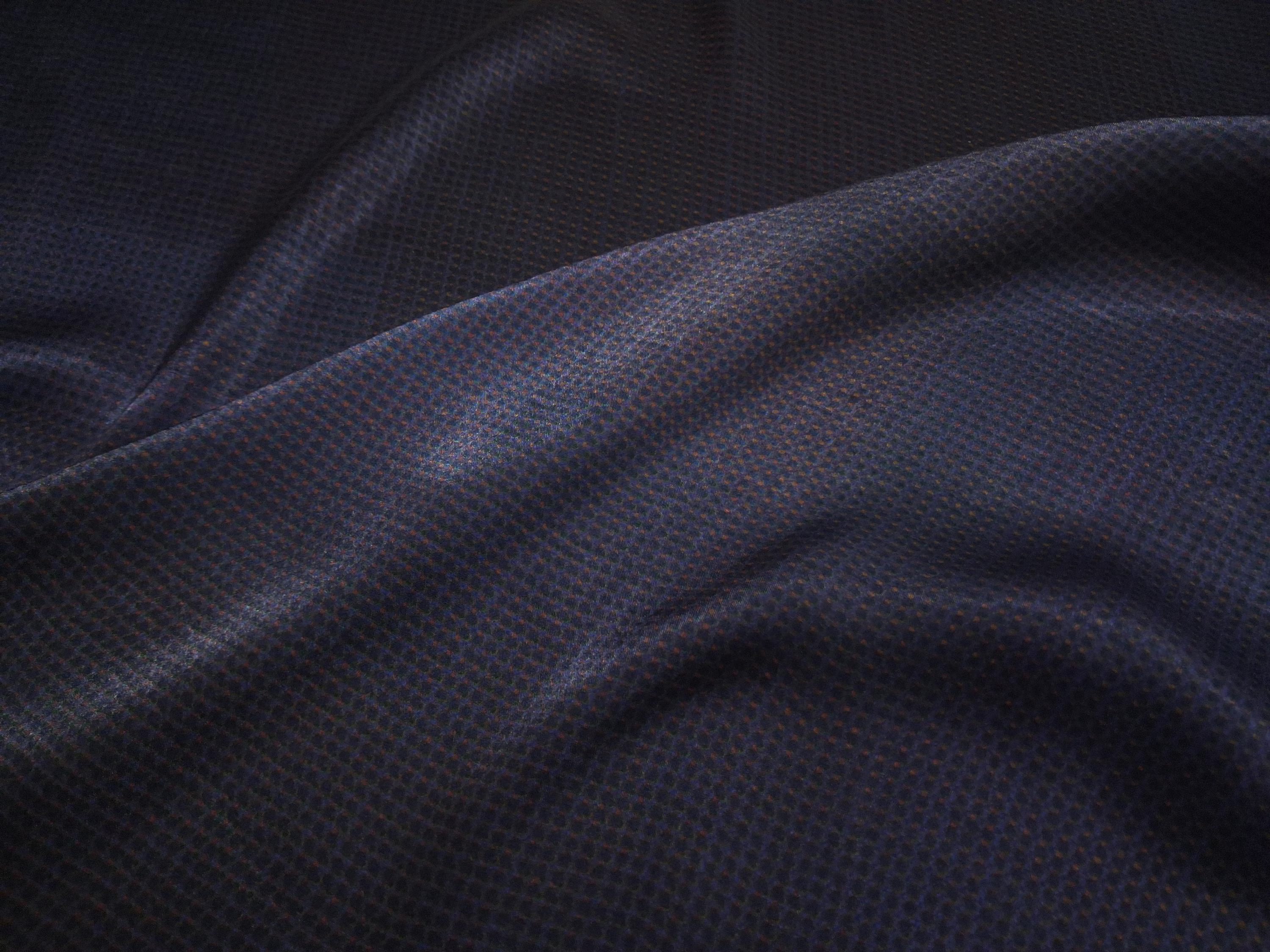Modal Satin Fabric by the Yard | Digital Printed Modal Satin shirt Fabric | Blue Pebbles Print